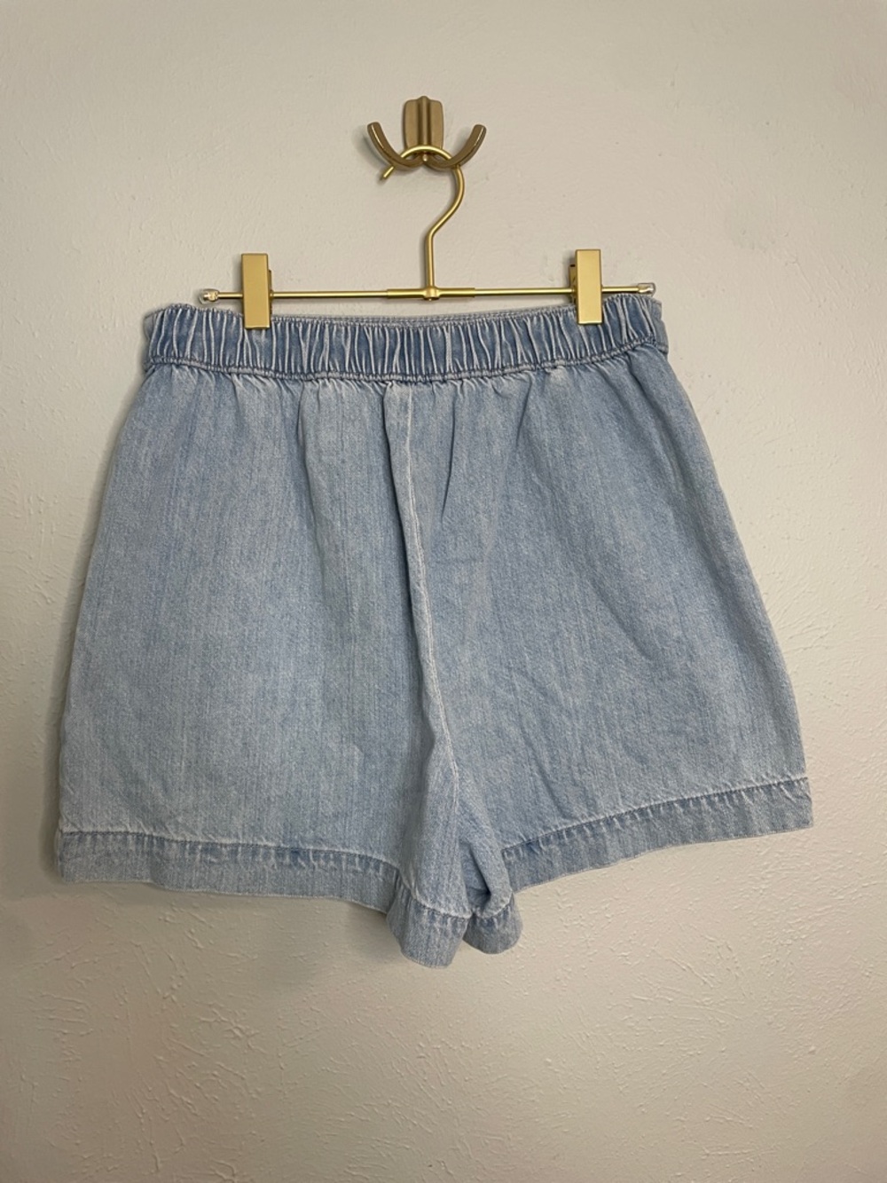 Women’s Madewell Light Wash High-Rise Pleated Denim Shorts- size S‎ - Picture 6 of 8